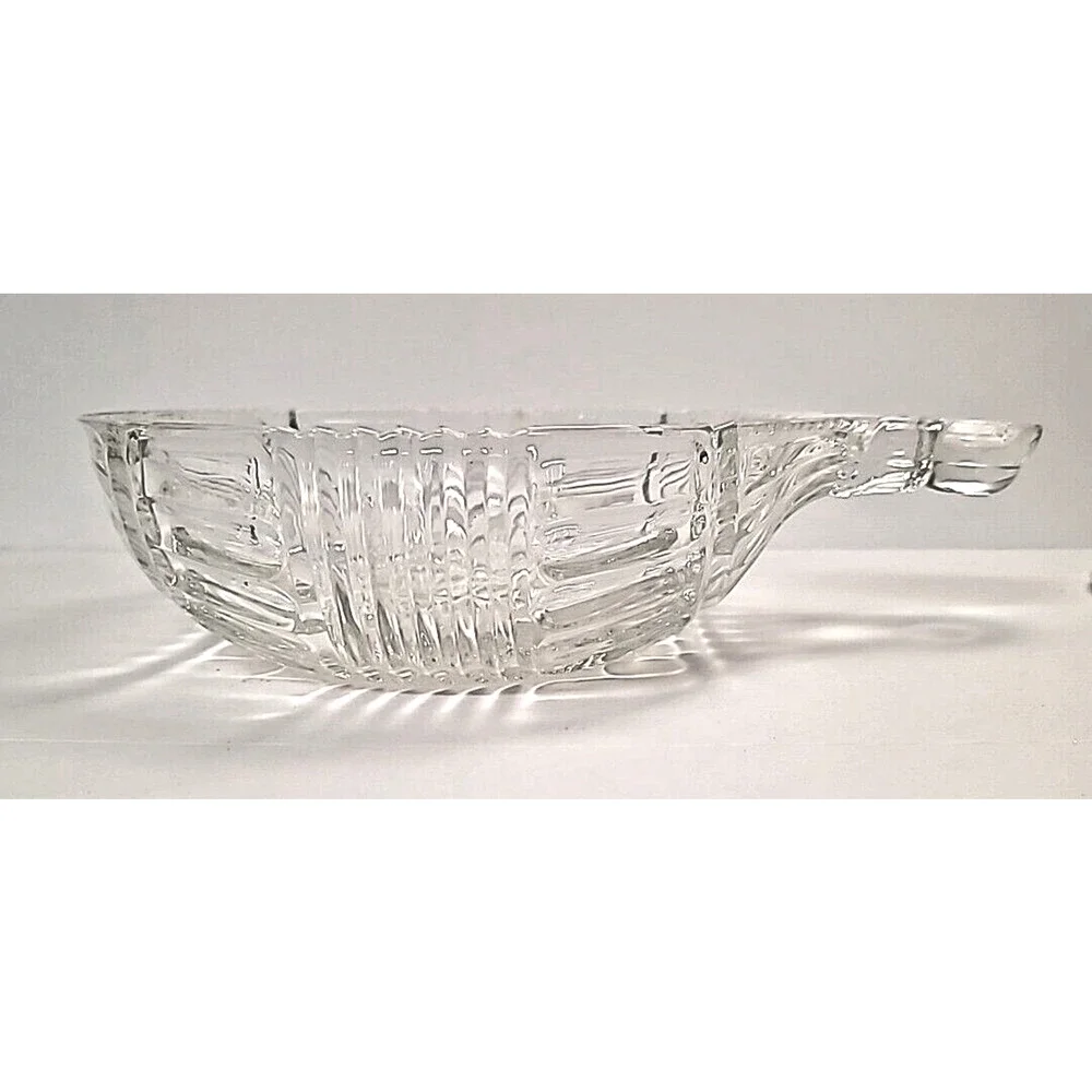Vtg Fifth Avenue Crystal‎ Christmas Ornament Shaped Snowflake Serving Bowl/ Dish